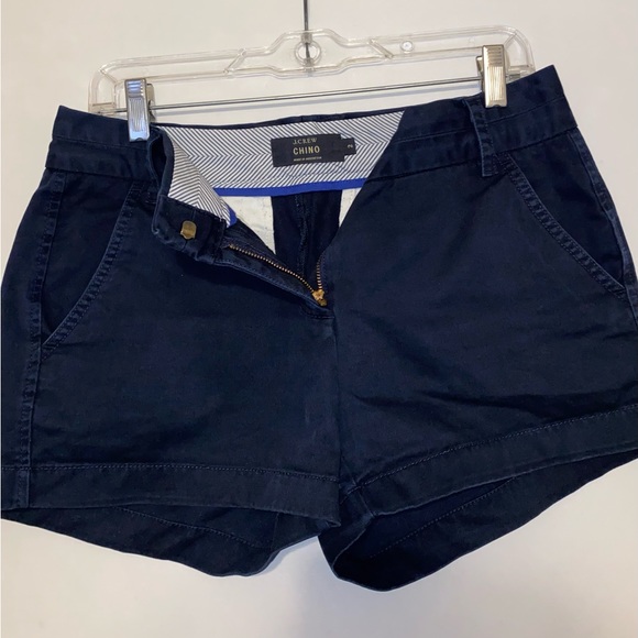 J Crew 90s Linen Blue Stripe Holiday Shorts main image 1